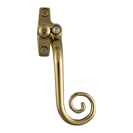 Gold monkey tail window handle