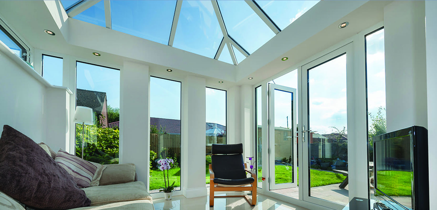 Photo of energy saving windows in conservatory