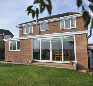 Photo of patio doors on an extension by Elmhurst